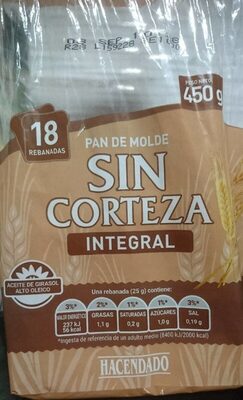 Pan from Molde without Corteza Pan from Molde without Corteza