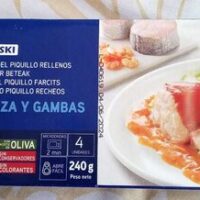 Peppers Stuffed from Merluza and gambas
