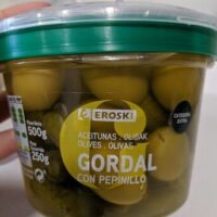 Olives/Olivas Gordal with Pepinillo