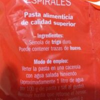 Pasta espirales