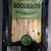 Boquerón with Olives Oil, Garlic and parsley