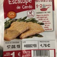 Escalope from Cerdo empanado