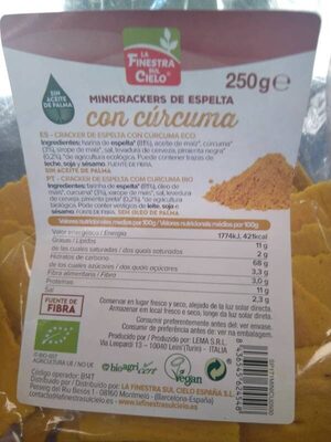 Minicrackers from Spelt Wheat with Cúrcuma Minicrackers from Spelt Wheat with Cúrcuma