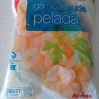 Gamba cruda pelada