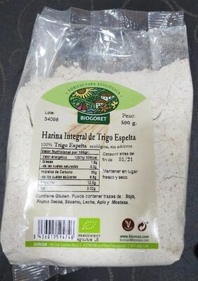 Harina Integral from Trigo from Spelt Wheat Harina Integral from Trigo from Spelt Wheat