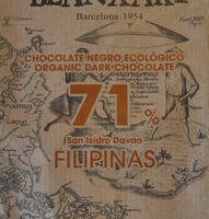 Black Chocolate Ecological 71 % Filipinas