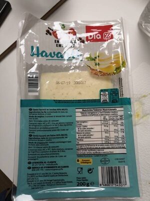 Cheese Havarti in lonchas Cheese Havarti in lonchas