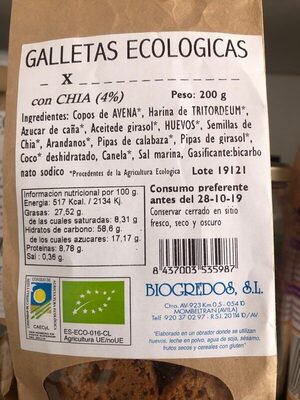 Galletas Ecological with Chía Galletas Ecological with Chía