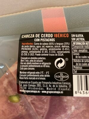 Cabeza from Cerdo ibérico with Pistachos Cabeza from Cerdo ibérico with Pistachos