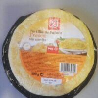 Tortilla from Potato Fresh without Onion