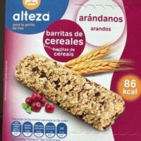 Barritas arándanos