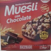 Barritas from Cereals Muesli with Chocolate