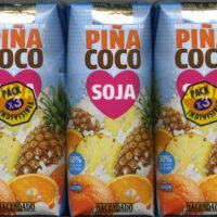 Bebida from zumo and Soy "Hacendado Pineapple and Coco. Pack from 3