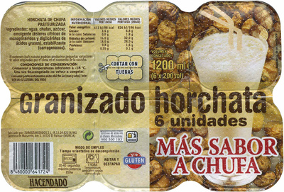 Granizado horchata Granizado horchata