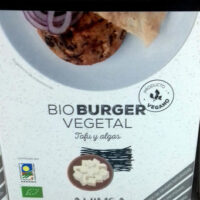 Bio Burger Vegetables Tofu and algas
