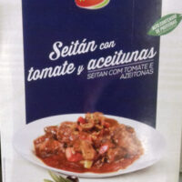 Seitán with Tomato and aceitunas