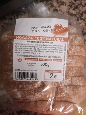 Pan from Molde hogaza 100% Natural Pan from Molde hogaza 100% Natural