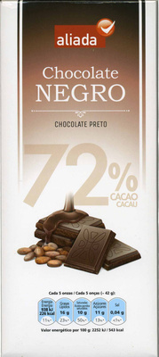 Black Chocolate 72% Cocoa Black Chocolate 72% Cocoa