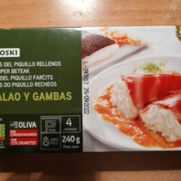 Peppers del Piquillo Stuffed from Cod Fish and GAMBAS