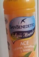 San Benedetto with Water mineral and zumo from Fruits. ACE: Orange, Carrots and Lemon