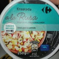 Salad RusaVegetales, Mayonnaise and Tuna