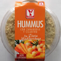 Hummus with Carrots and Cilantro