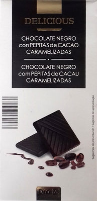 Black Chocolate with Pepitas from Cocoa Caramelizedas Black Chocolate with Pepitas from Cocoa Caramelizedas