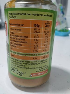 Carrefour Baby Vegetables variadas Carrefour Baby Vegetables variadas