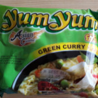 Noodles Flavor Curry Green