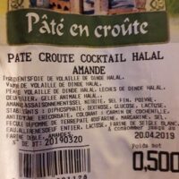 Pâté in Croûte Cocktail Halal Almonds