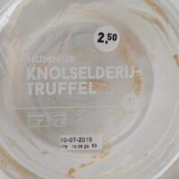 Hummus met knolselderij-truffel