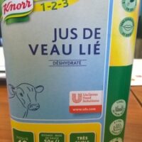 Juice from veau lié déshydraté