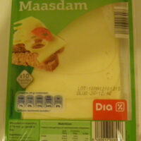 Maasdam (27% Less Fat) x 10 tranches - 200 g - Dia