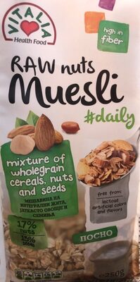 Raw nuts Muesli