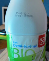 Milk demi-écrémé Bio Dia