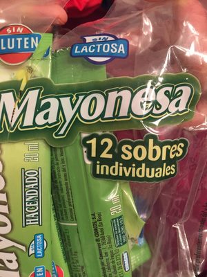 Mayonnaise 12 sobres individuales Mayonnaise 12 sobres individuales