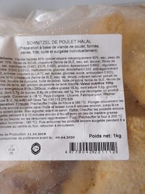 Schnitzel from Chicken Halal Schnitzel from Chicken Halal