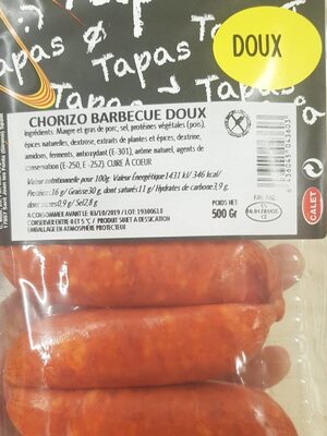 CHORIZO BARBECUE DOUX CHORIZO BARBECUE DOUX