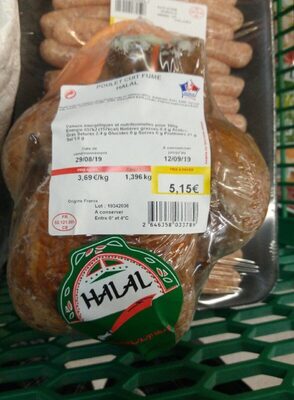 Chicken cuit Smoked Halal Chicken cuit Smoked Halal