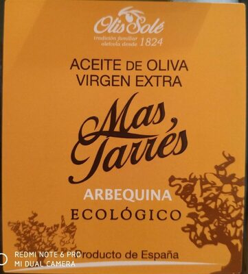 Oil Olive Virgin Extra Mas Tarrés Oil Olive Virgin Extra Mas Tarrés