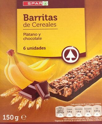 Barritas from Cereals Banana and Chocolate Barritas from Cereals Banana and Chocolate