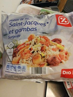 Poêlée from Riz Saint Jacques and gambas Poêlée from Riz Saint Jacques and gambas