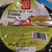 Tortilla from Patata Fresh with Onion