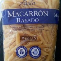 Macarrón rayado