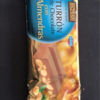 Turron from Chocolate with Almonds