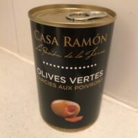 Olives Green facies with poivrons