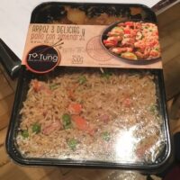 Rice 3 delicias and pollo can Almonds