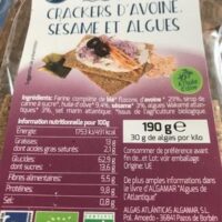 Crackers d avoine sesame and algues