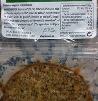 Vegeburger Tofu & espinagas