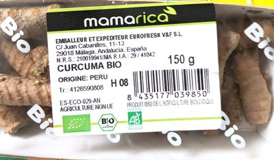 Curcuma Bio Spices frais Curcuma Bio Spices frais